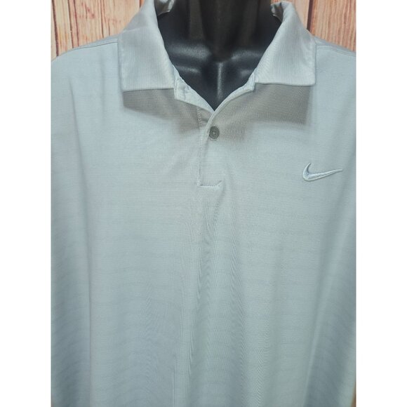 Nike Men's Dri-Fit Gray Golf Polo Shirt XXL - Picture 3 of 9